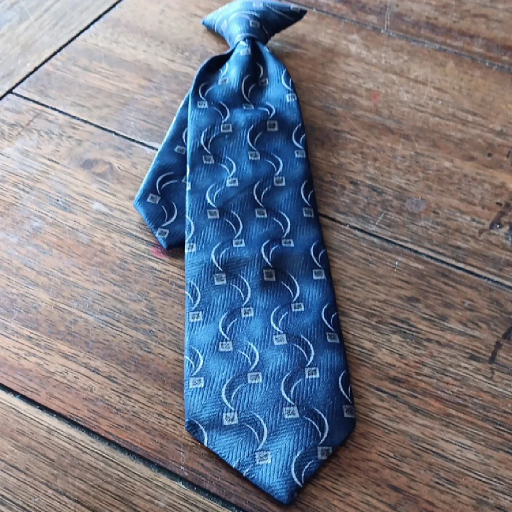 Elegant Blue Patterned Boy's Tie
